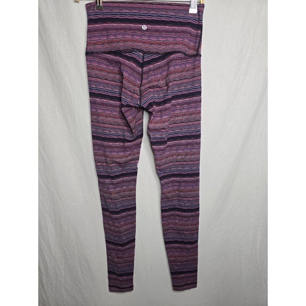 Lululemon Wunder Under Pant IIISpace Dye Twist Regal Plum Alarming Size 8